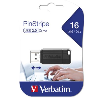 PEN DRIVE VERBATIM USB PINSTRIPE 2.0 16GB