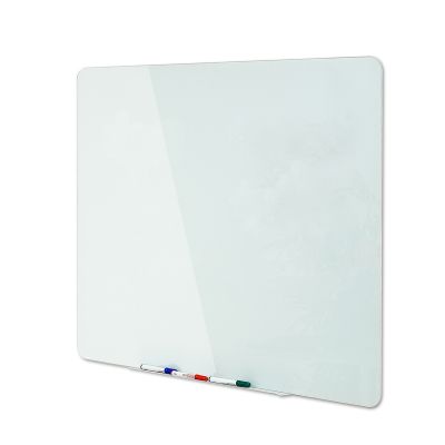 QUADRO VIDRO BI-OFFICE LAGO MAGNETICO 90x60 BRANCO